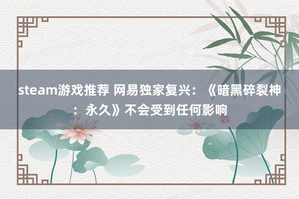 steam游戏推荐 网易独家复兴：《暗黑碎裂神：永久》不会受到任何影响