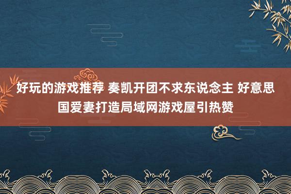 好玩的游戏推荐 奏凯开团不求东说念主 好意思国爱妻打造局域网游戏屋引热赞