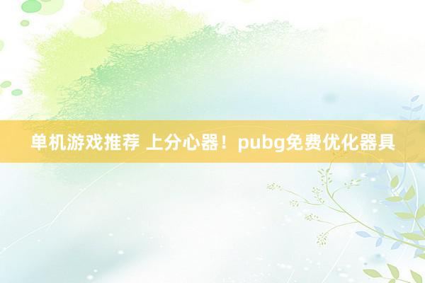 单机游戏推荐 上分心器！pubg免费优化器具