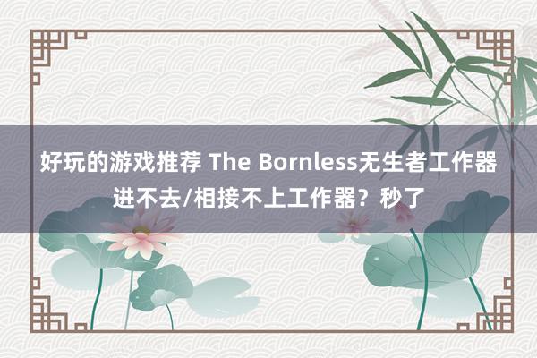 好玩的游戏推荐 The Bornless无生者工作器进不去/相接不上工作器？秒了