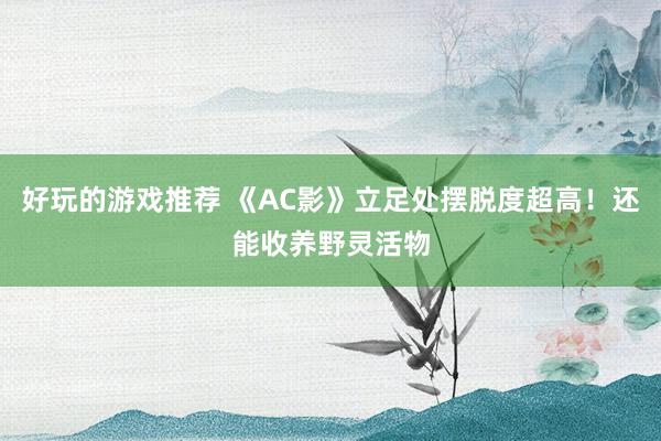 好玩的游戏推荐 《AC影》立足处摆脱度超高！还能收养野灵活物